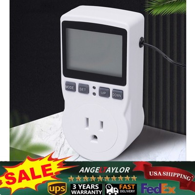 Temperature Controller Digital Outlet Plug Thermostat Timer Switch Socket Led US