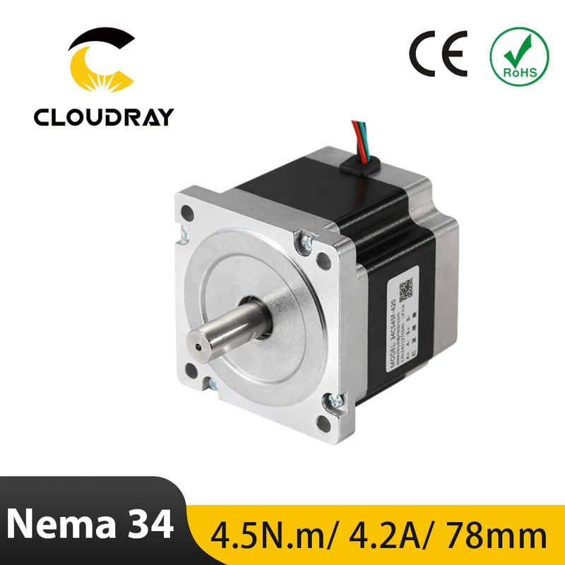 Nema 34 Stepper Motor 2 Phase 4.5N.m 4.2A（34CS45F-420）4-lead Stepper Motor for C