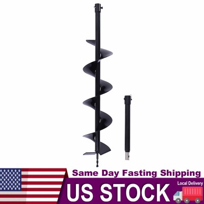 Dirt Hole Drill Auger Head Spiral Hole Drill Garden Yard Earth Planter Digger