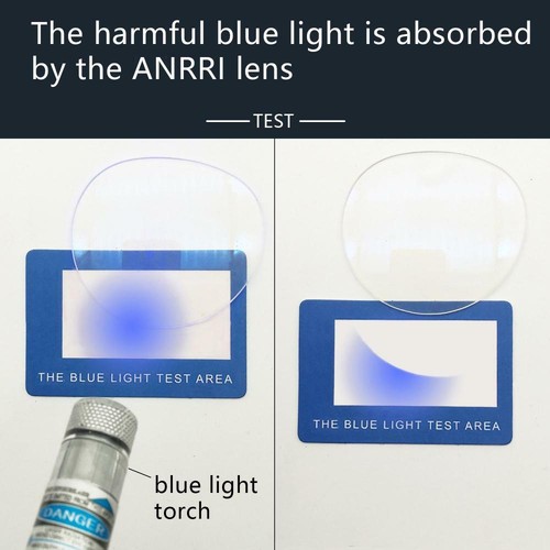 ANRRI Blue Light Blocking Glasses, Anti Eyestrain Anti Glare Lens, Computer