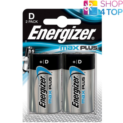 2 ENERGIZER MAX PLUS D LR20 BATTERIES ALKALINE 1.5V MONO R20 MN1300 AM1 E95 NEW