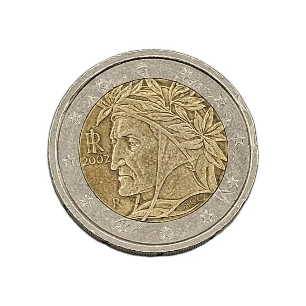 2 Euro 2002 Italy Coin Circulated