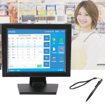 17'' Touch Screen LCD Monitor PC POS Retail Kiosk Restaurant Monitor with HDMI US