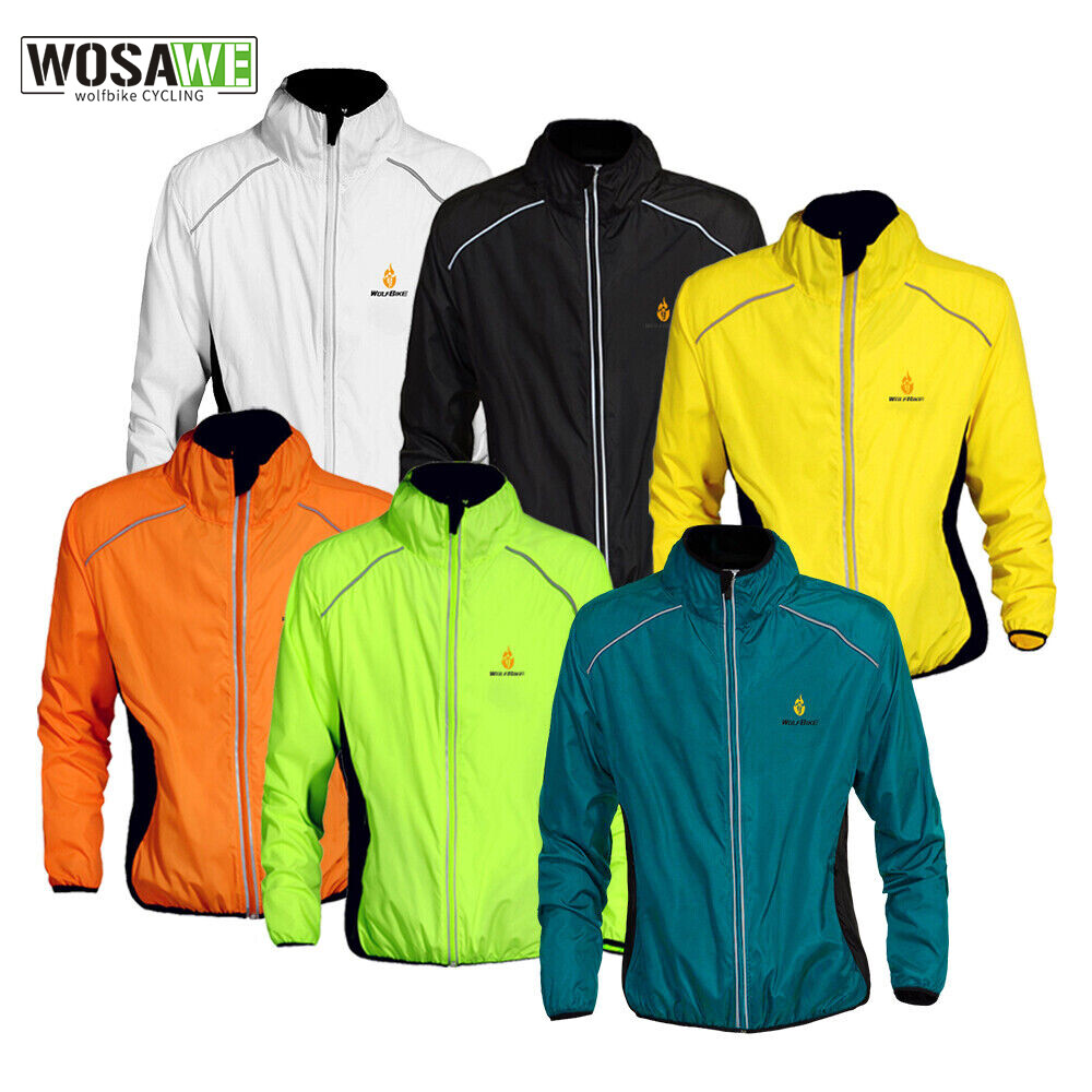Men's Cycling Jersey Waterproof Windproof Reflective Long Sleeve MTB Bike Jacket