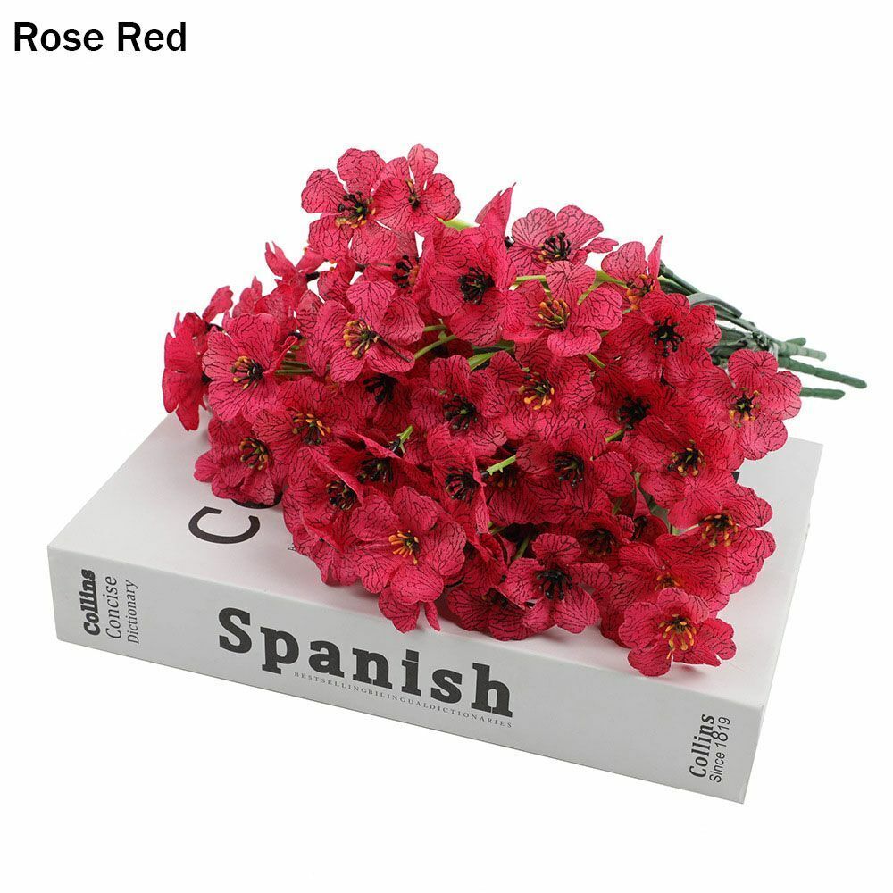 Artificial Flowers Plastic Fake Plant UV Resistant Home In/Outdoor Garden Decor~