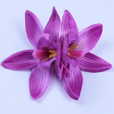 Double-flower Head Barrettes Bridal Wedding Side Clip Bohemia Style Headwear 1PC