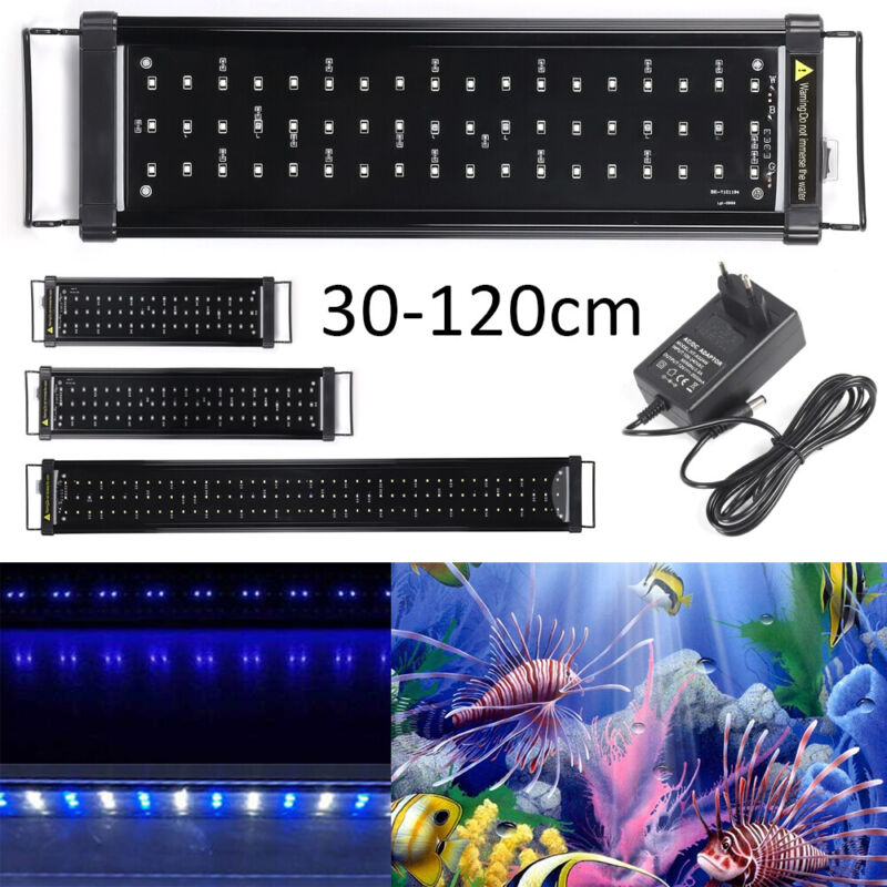 30-110cm LED Aufsetzleuchte Beleuchtung Aquarium Lampe RGB Wasserdicht IP67