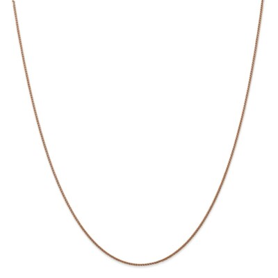 Pre-owned Superdealsforeverything Real 14kt Rose Gold 1.0mm Spiga Chain; 20 Inch; Lobster Clasp In Pink