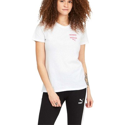 

Женская футболка Puma Woman On A Mission Crew Neck с коротким рукавом размера  674286-02, Белый