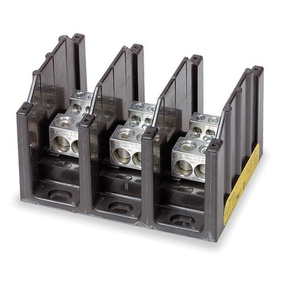BUSSMANN 16325-3 Power Distr Block,Al/Cu,600V AC/DC 4XK13