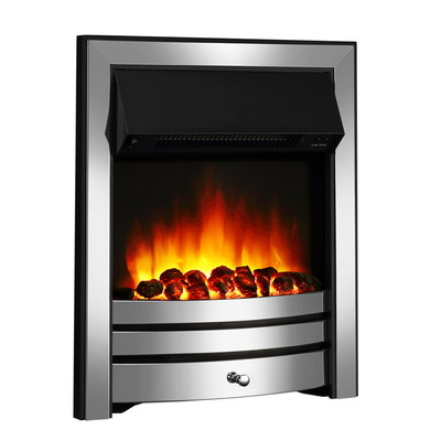 Endeavour Fires Roxby Inset Electric Fire, Chrome Trim & Fret, Remote Control