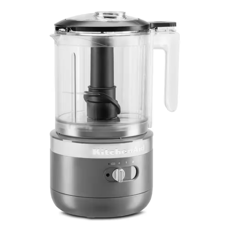 Cordless 5-Cup Charcoal Grey Food Chopper