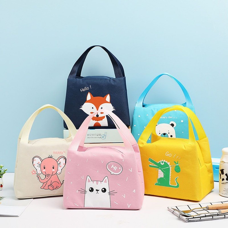 Cartoon Handbag Thermal Insulated Large Capacity Portable Lunch Bag Cooler Bag