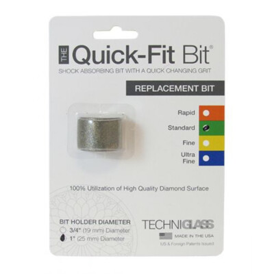 1 Inch STANDARD Techniglass  Quick Fit Bit Replacement Glass Grinder Bit