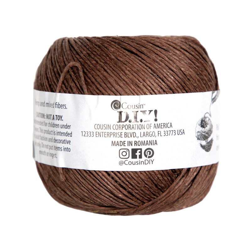 Natural Polished Hemp #20 Polished Thin Hemp Cord Jewelry String 300 ft.