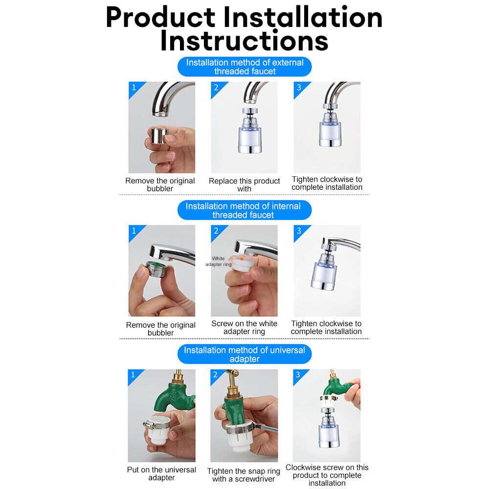 US Faucet Water Filter System Kitchen Sink Mount Filtration Tap Purifier Cleaner