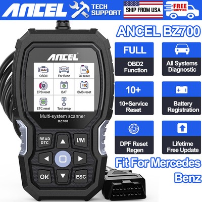ANCEL BZ700 All System OBD2 Scanner Car Diagnostic Tool Code Reader Fit For Benz