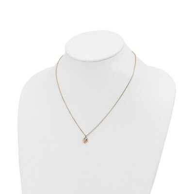 Pre-owned Superdealsforeverything Real 14kt Two-tone Heart Lock And Key Necklace