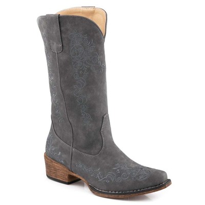 

Женские серые повседневные ботинки Roper Riley Scroll Snip Toe Cowboy 09-021-1566-3127, Grey, Roper Riley Scroll Snip Toe Cowboy