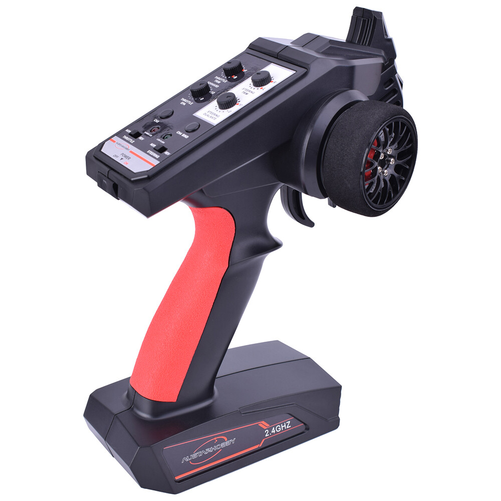 AUSTAR 4CH 2.4G Radio Remote Control Transmitter with Receiver for RC Car AX6S