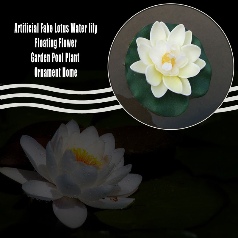 2Pcs Artificial Fake Lotus Water lily Floating Flower