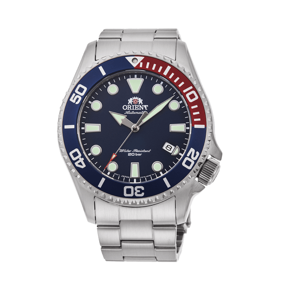 Pre-owned Orient Triton V2 Diver Mechanical Watch Date Blue Dial Ac0k03l Made In Japan