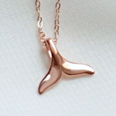 14K Solid Rose Gold a Pendent JNK (Shape : Whale Tail - Flukes) Without Chain
