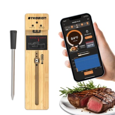 NEW 500 FT Wireless Meat Thermometer, Long Range Wireless thermometers Bluetooth