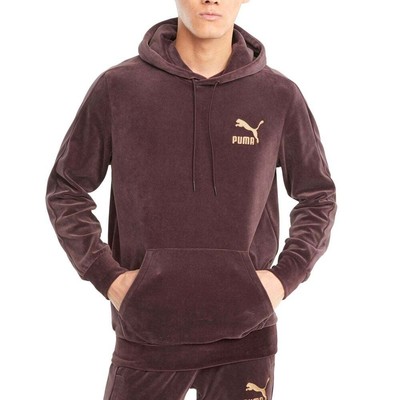 

Мужская коричневая повседневная верхняя одежда Puma Iconic T7 Velour Pullover Hoodie 532220-21, Коричневый