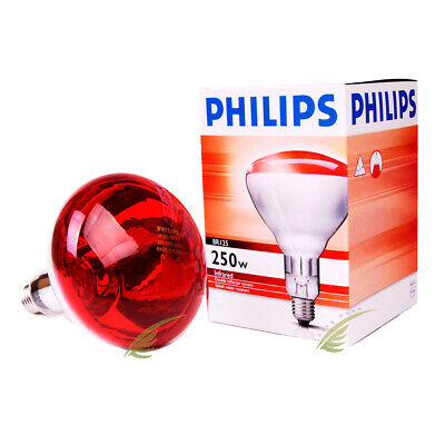 Philips Infrared Industrial Heat Bulb BR125 250W 230-250V Lamp Red Light Medical