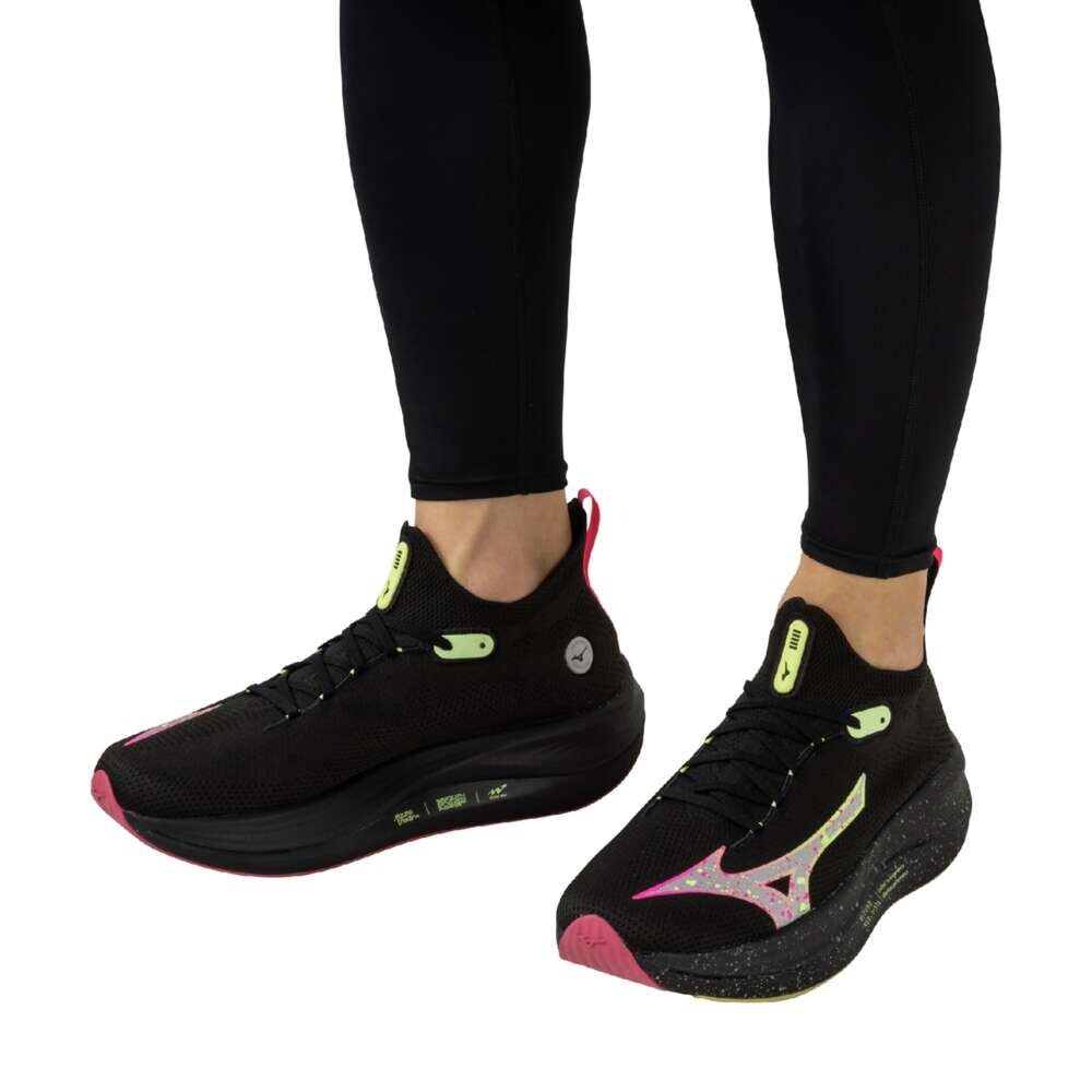 Pre-owned Mizuno Neo Vista J1gc2434 03 Black Pink Yellow Width 2e Running Shoes