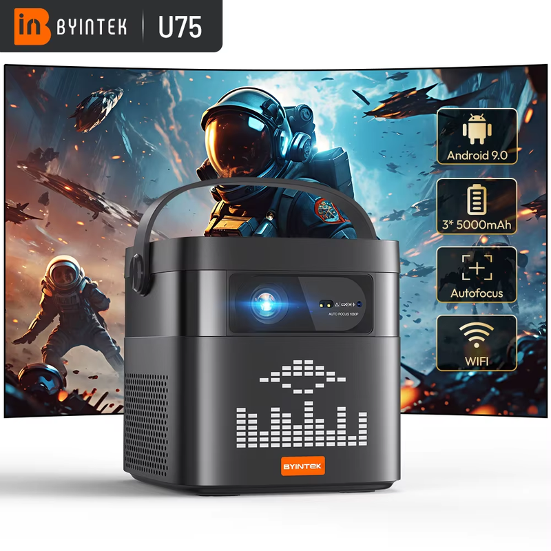 Portable Projector 4K 3D WiFi Full HD1080P Built-in 2 x 10W Speakers Home Theate