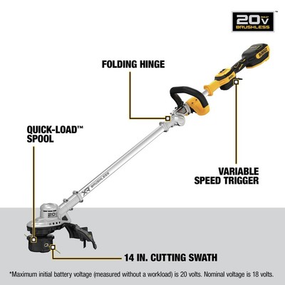 DEWALT DCST922BR 20V MAX 14" String Trimmer (Tool Only) Certified Refurbished