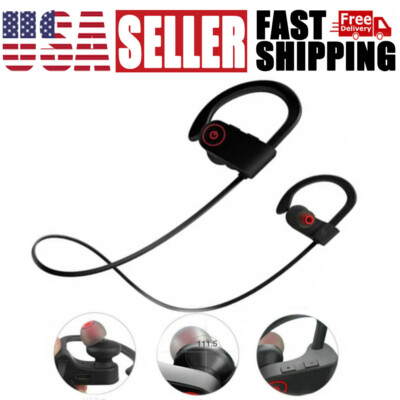 Bluetooth 5.0 Headphones Waterproof Stereo Sport Wireless Earbuds in Ear Headset