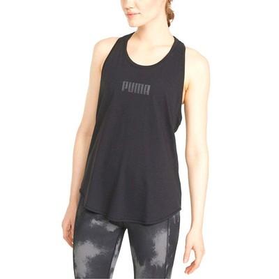 

Майка Puma Logo Training Scoop Neck Женская черная повседневная спортивная майка 52210201, Черный