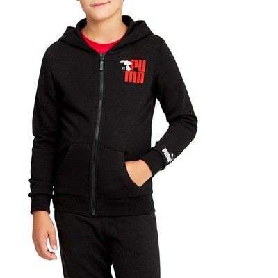 

Puma Peanuts X FullZip Hoodie Youth Boys Black Повседневная верхняя одежда 589364-01, Черный