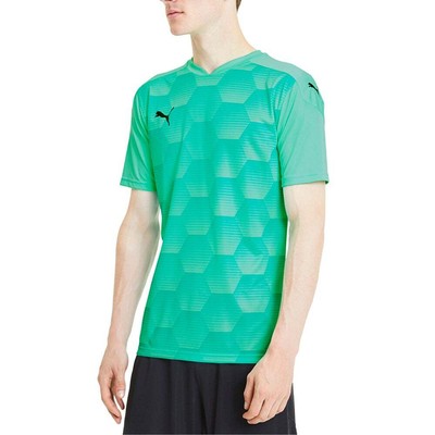

Puma Teamfinal 21 Graphic V-образным вырезом с коротким рукавом Джерси мужские зеленые повседневные 704150-21, Зеленый, Puma Teamfinal 21 Graphic V-Neck Short Sleeve Jersey