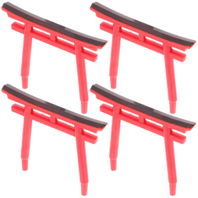  4 Pcs Japanese Shinto Shrine Miniature Archway Japanese-style