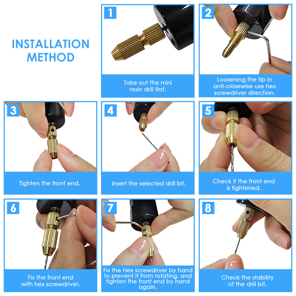 Mini Electric Hand Drill USB Jewelry Drill Set for DIY Jewelry Craft Making Tool