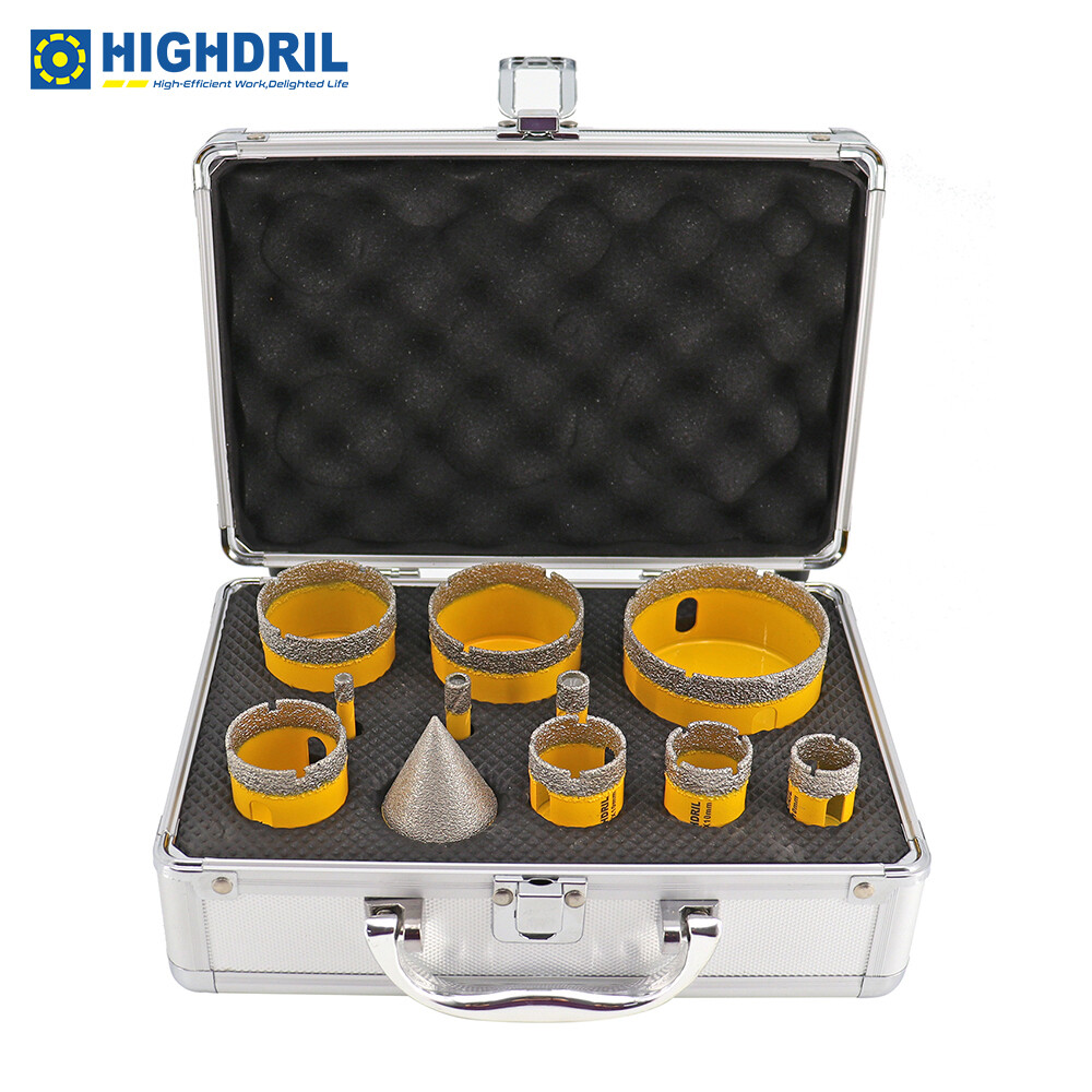 11pcs/set Diamond Driiling Core Bits for Granite Marble Tile Hole Saw Cutter