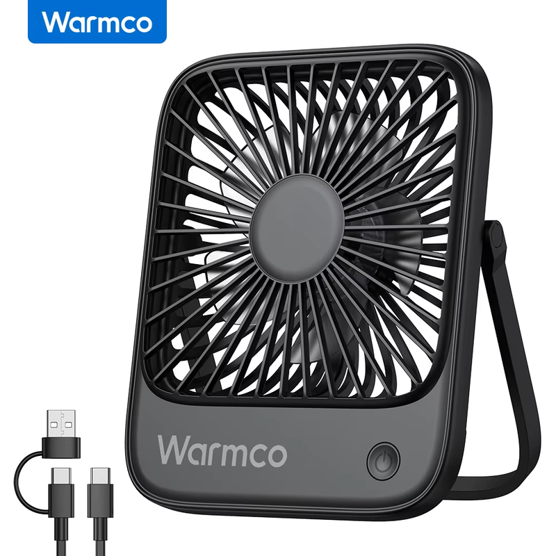 Mini Fan USB Desk Fan Portable Rechargeable 3 Speed Small Desktop Cooling Fan 18