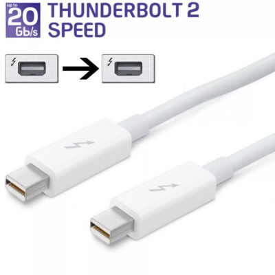 Thunderbolt 2 to Thunderbolt 2 Cable 20Gbps 2M For Apple MacBook Air Pro iMac