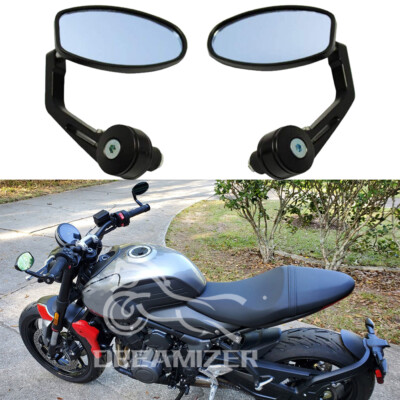 Motorcycle 7/8'' Bar End Side Mirrors For Triumph Trident 660 2021-2023 750 900