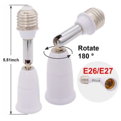 Plug-in Outlet to Socket Adapter Convert Outlet to Light Bulb Socket to E26 E27