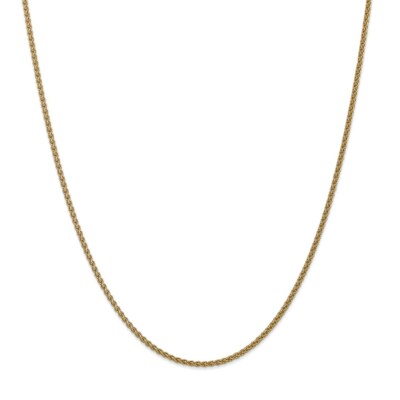 Pre-owned Superdealsforeverything Real 14kt Yellow Gold 16 Inch 1.05mm Spiga With Spring Ring Clasp Chain; 16 Inch