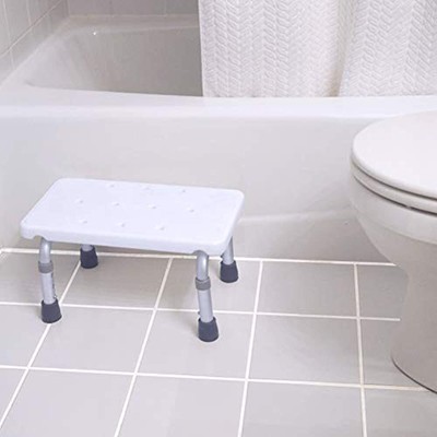 Bath & Shower Aids Step Stool - Adjustable Foot For Children, Adults, Seniors,