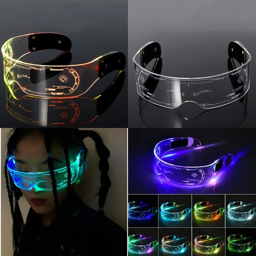 1PCS 7Colors LED Visierbrille Cyberpunk Brille Cosplay für Party