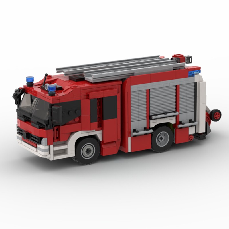 Functional Und Playable Fire Truck Rescue Vehicle 1019 StÃ¼Ck Moc-137461 Neu