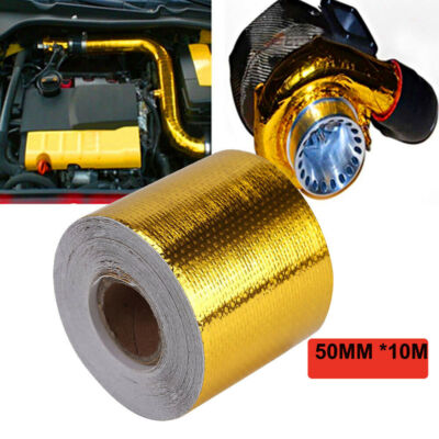 2'' 33FT Gold Intake Heat Reflective Tape Wrap Self Adhesive High Temperature