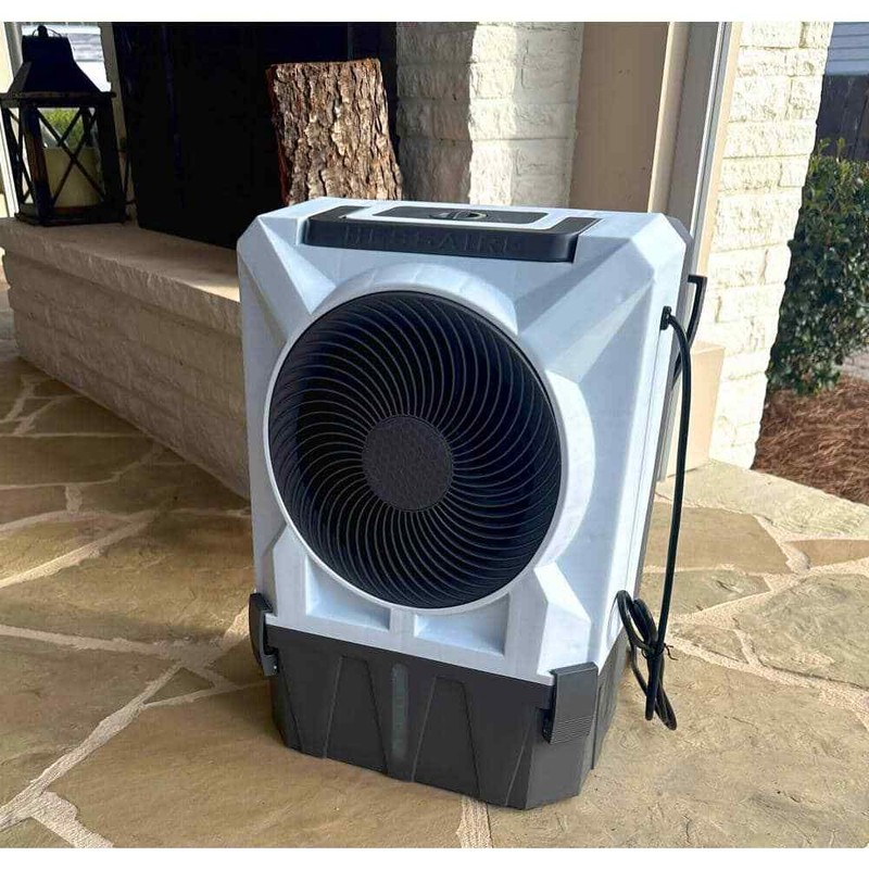 Portable Evaporative Cooler 900 CFM 2-Speed for 350 sq. ft. in Gray Compact